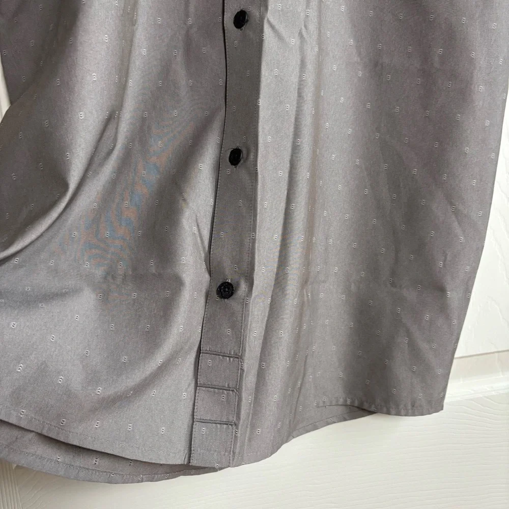 FLYLOW Shirt Men's XL Anderson Gray Button Down Short Sleeve Performance Outdoor - Picture 5 of 10